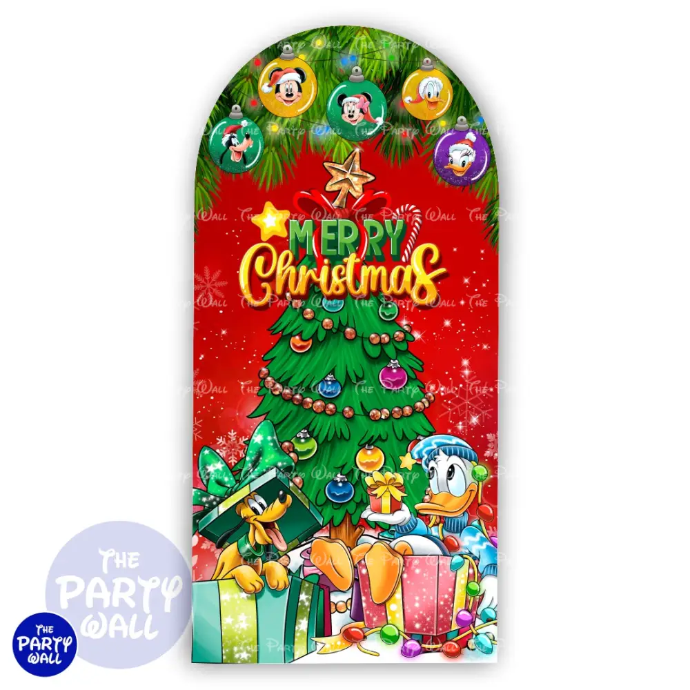 Mickey Mouse Navidad - Funda para mampara de punta redonda o rectangular The Party Wall