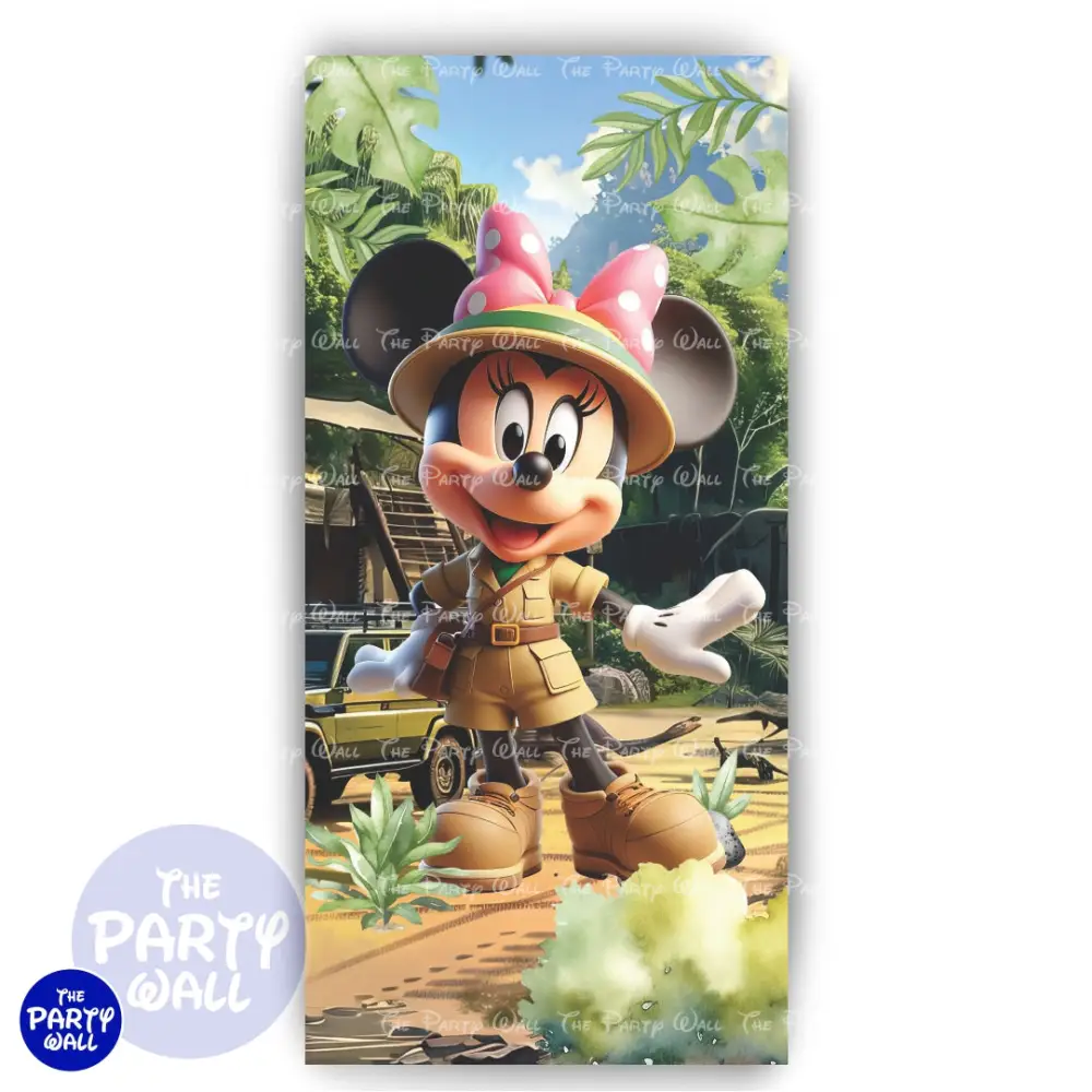 Mickey Mouse Safari - Funda para mampara de punta redonda o rectangular The Party Wall