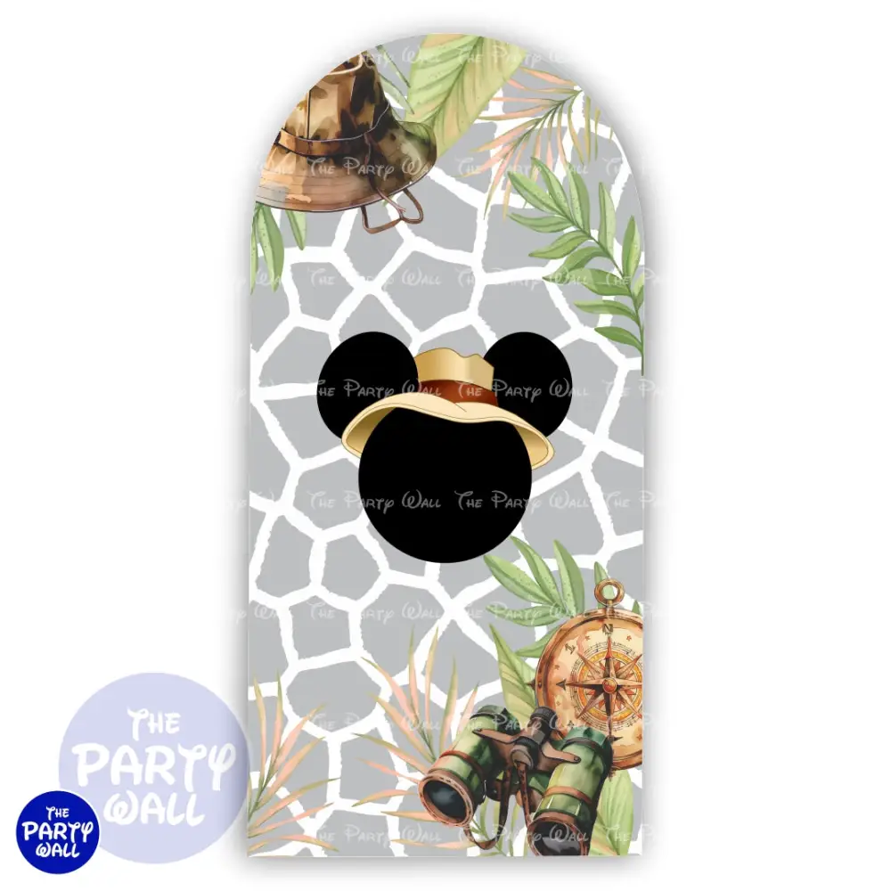 Mickey Mouse Safari - Funda para mampara de punta redonda o rectangular The Party Wall