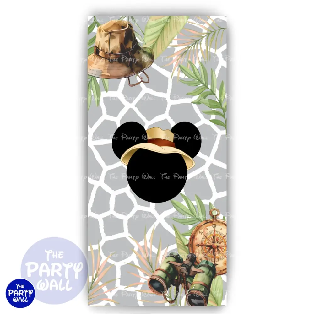 Mickey Mouse Safari - Funda para mampara de punta redonda o rectangular The Party Wall