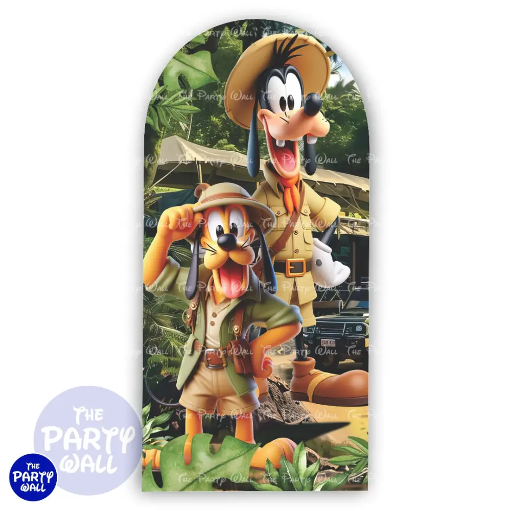 Mickey Mouse Safari - Funda para mampara de punta redonda o rectangular The Party Wall