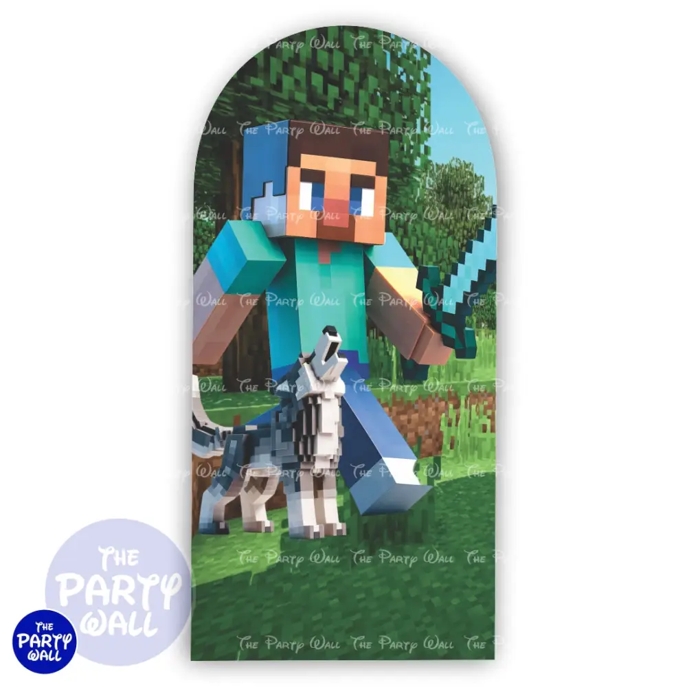 Minecraft - Funda para mampara de punta redonda o rectangular The Party Wall
