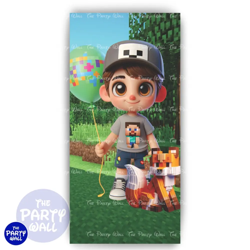 Minecraft - Funda para mampara de punta redonda o rectangular The Party Wall