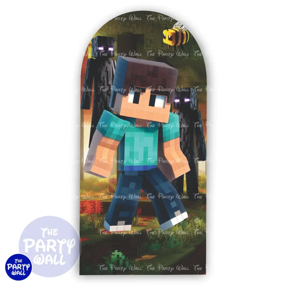 Minecraft - Funda para mampara de punta redonda o rectangular The Party Wall