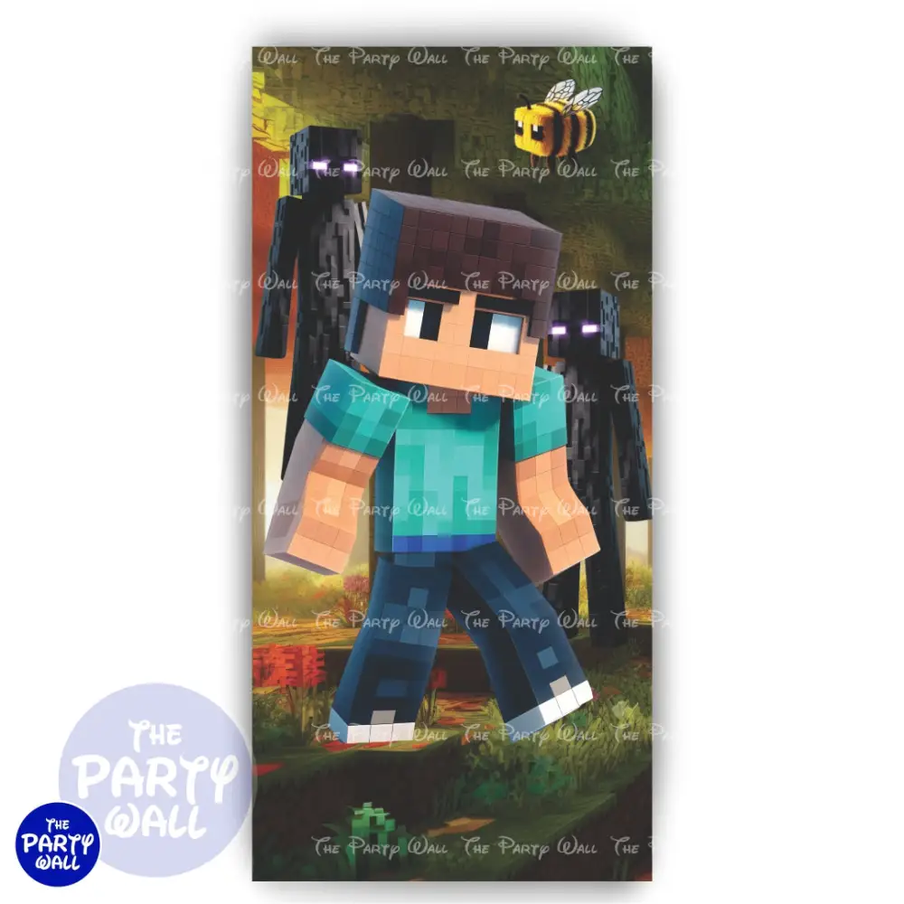 Minecraft - Funda para mampara de punta redonda o rectangular The Party Wall