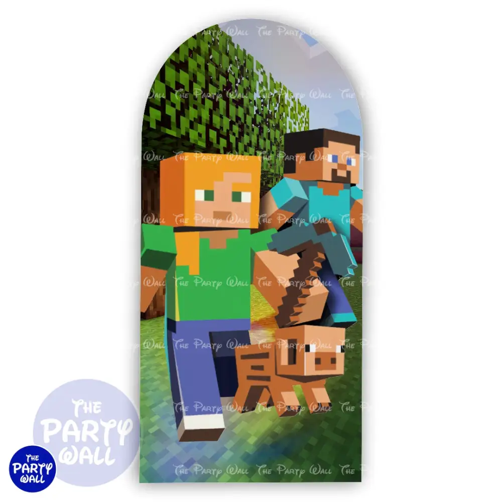Minecraft - Funda para mampara de punta redonda o rectangular The Party Wall