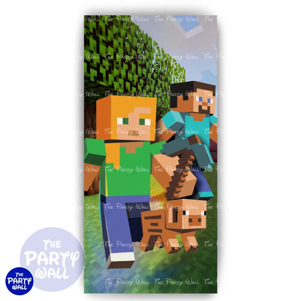 Minecraft - Funda para mampara de punta redonda o rectangular The Party Wall