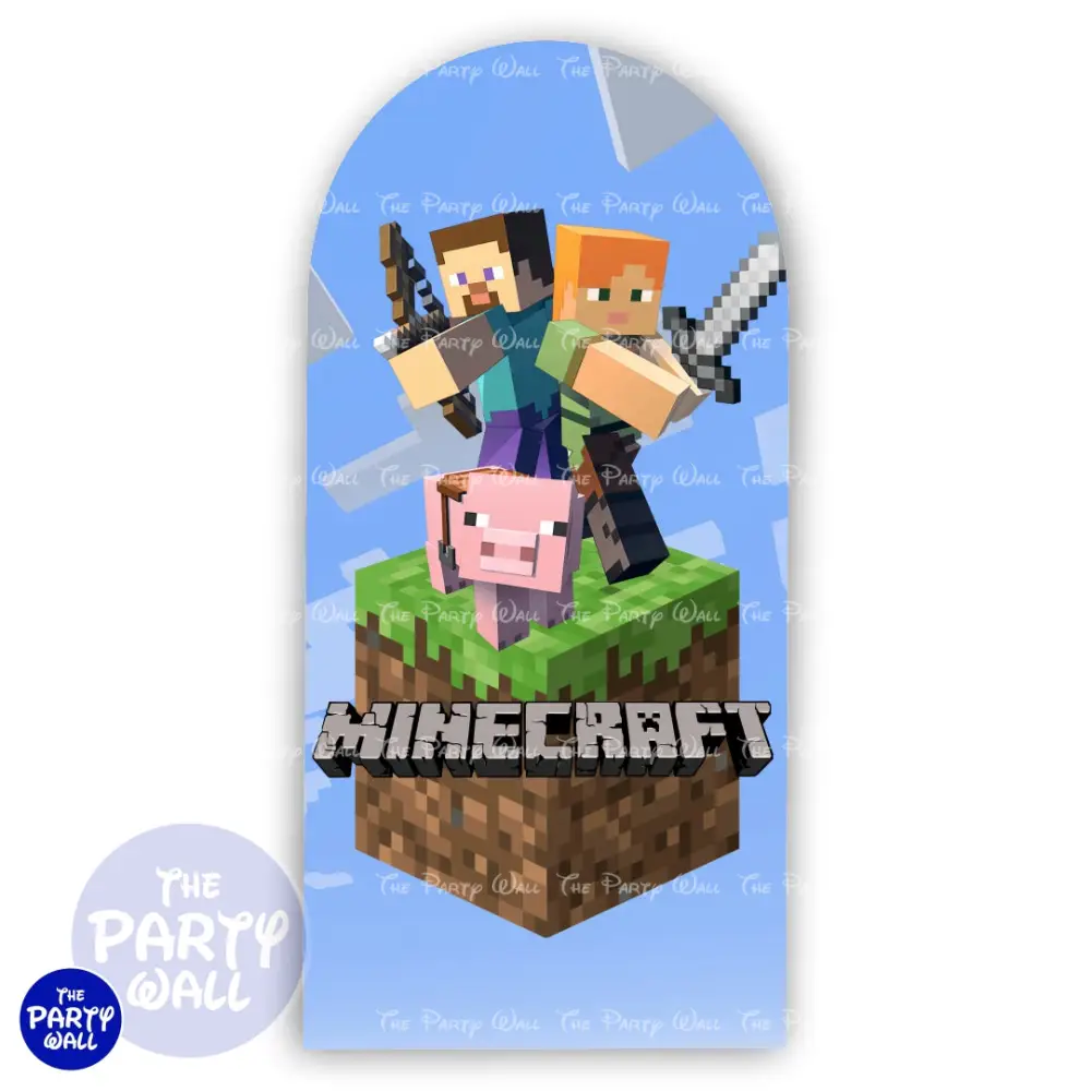 Minecraft - Funda para mampara de punta redonda o rectangular The Party Wall