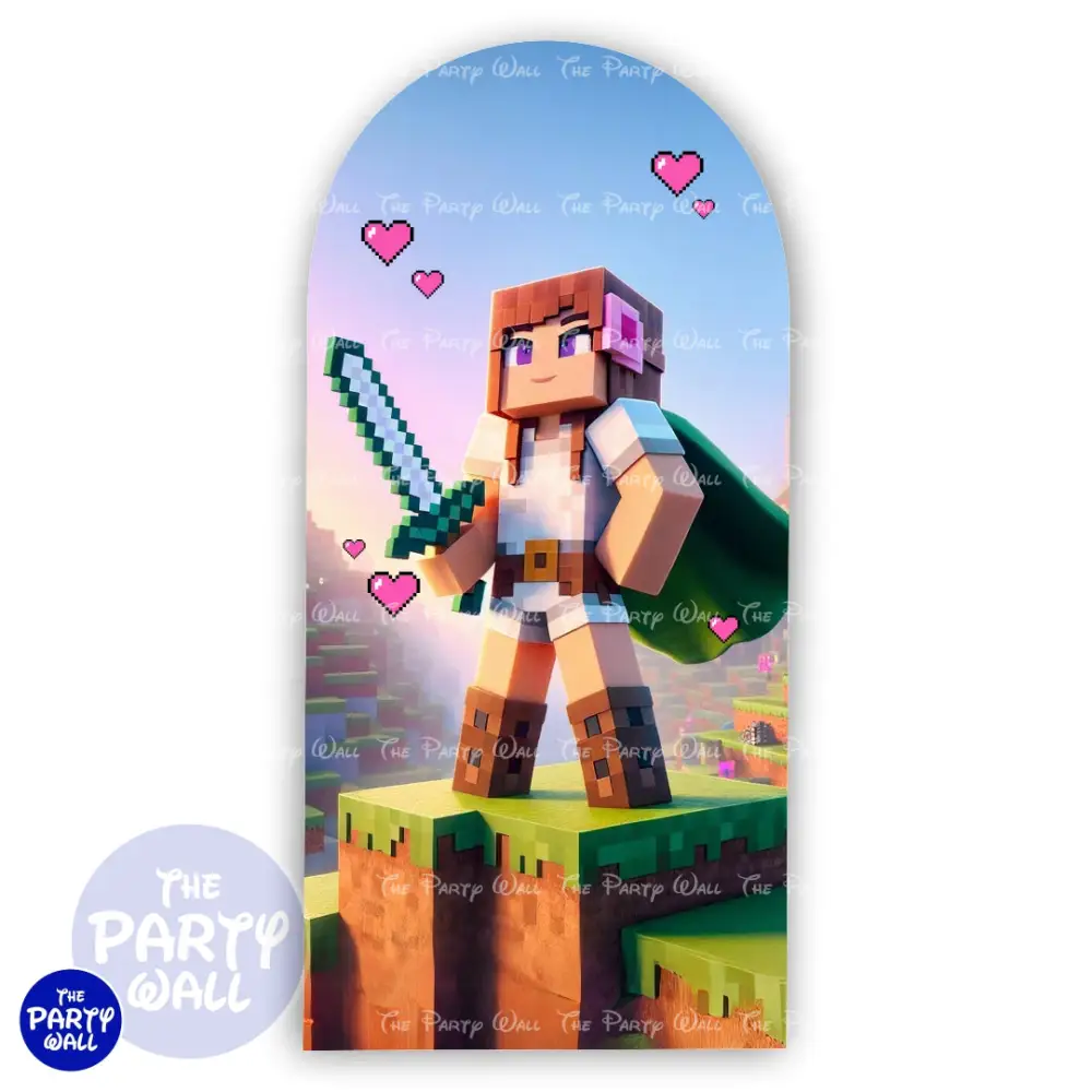 Minecraft - Funda para mampara de punta redonda o rectangular The Party Wall