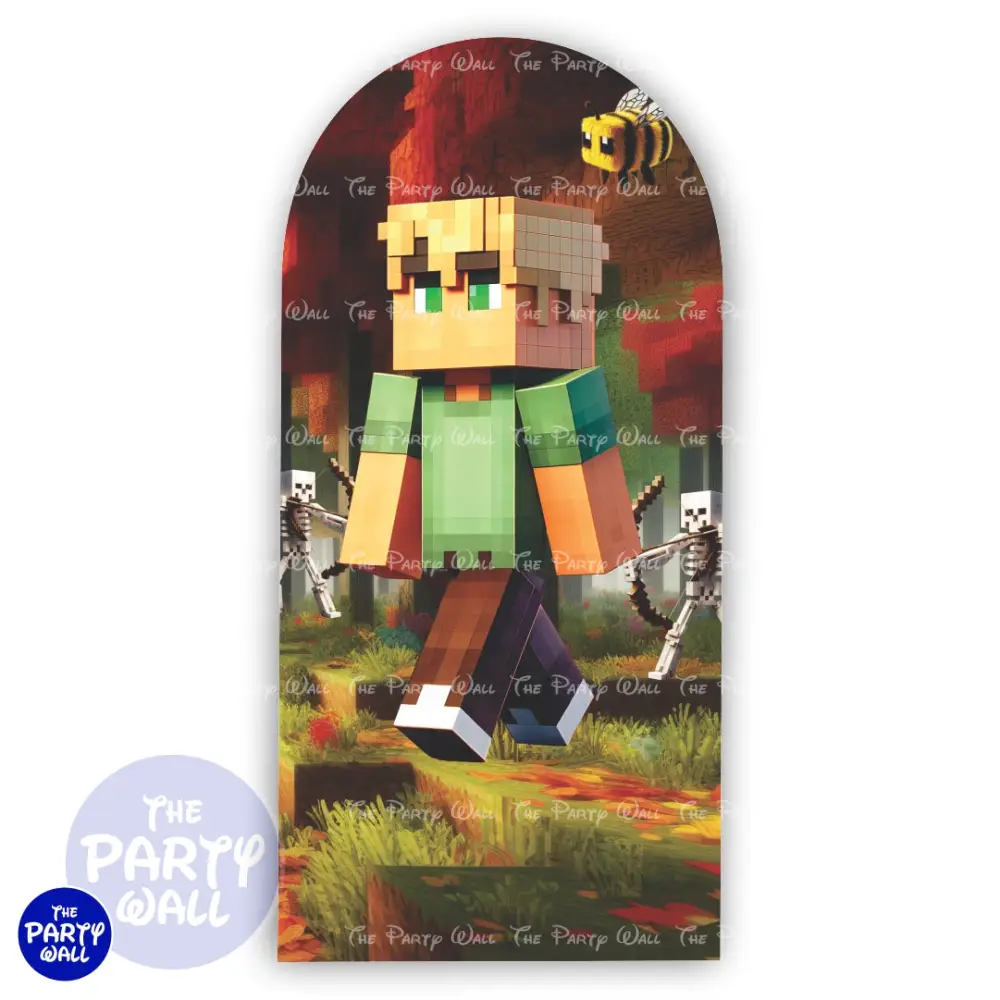 Minecraft - Funda para mampara de punta redonda o rectangular The Party Wall
