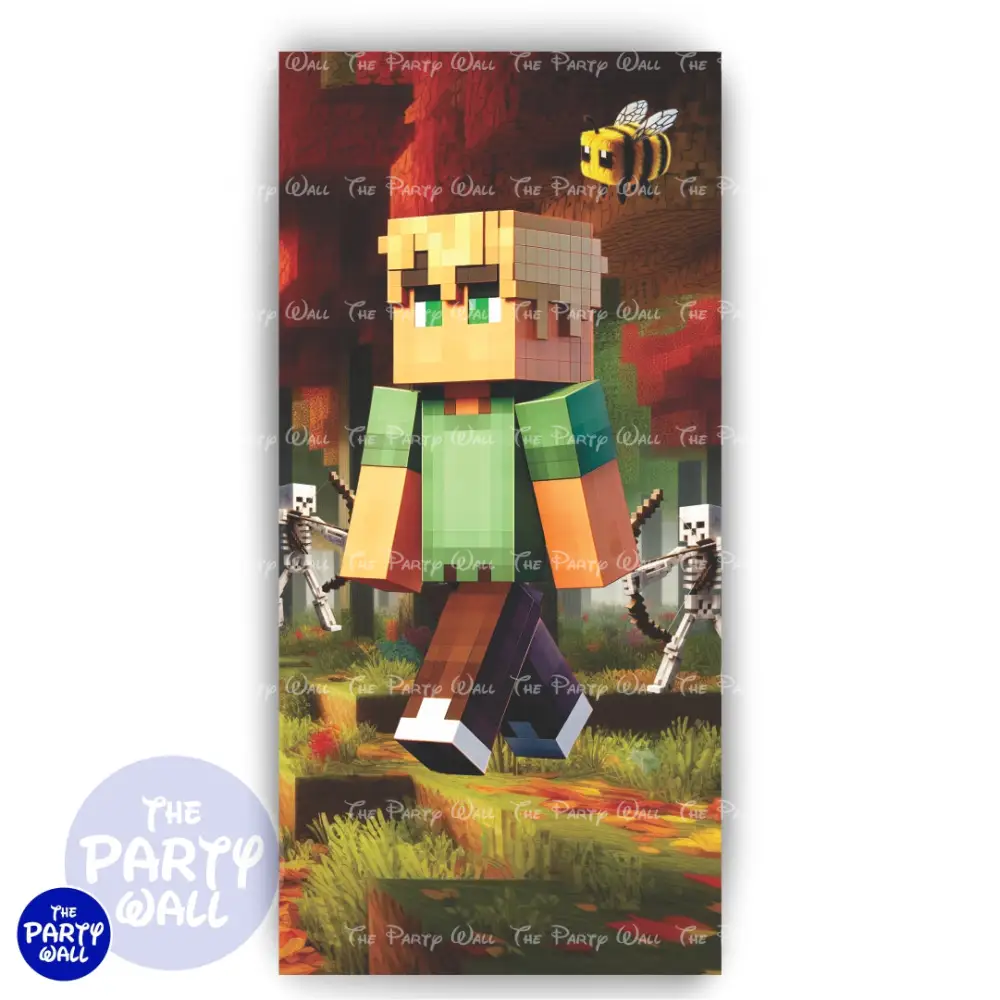 Minecraft - Funda para mampara de punta redonda o rectangular The Party Wall