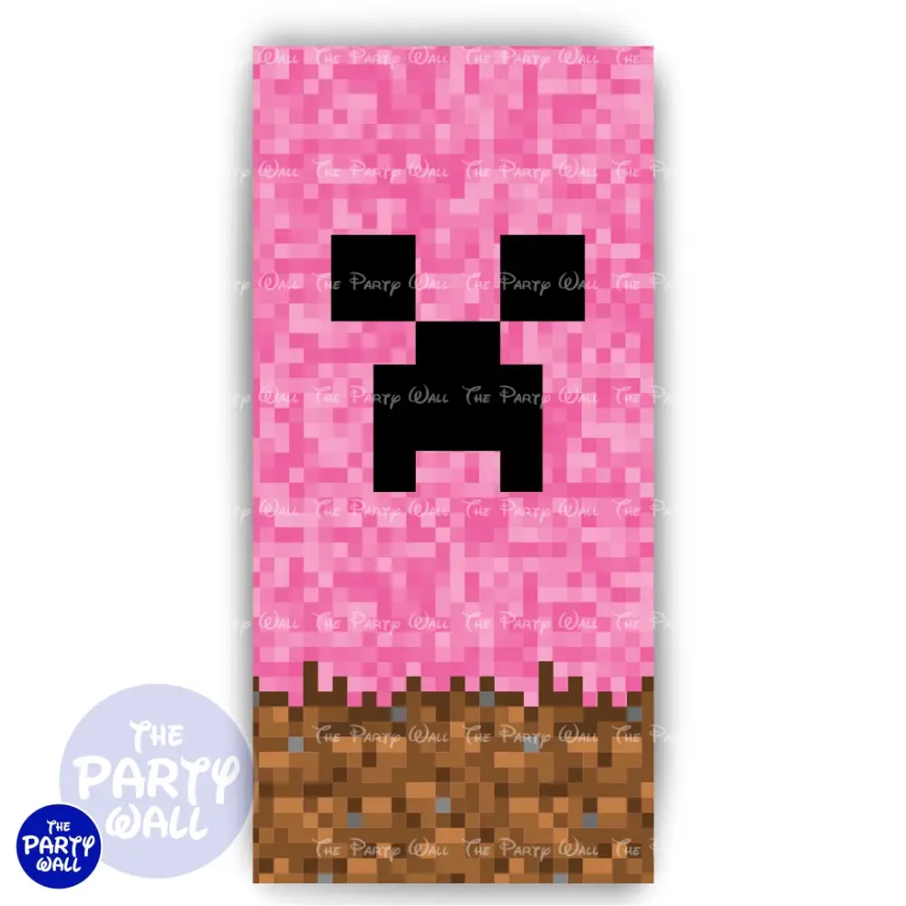 Minecraft - Funda para mampara de punta redonda o rectangular The Party Wall