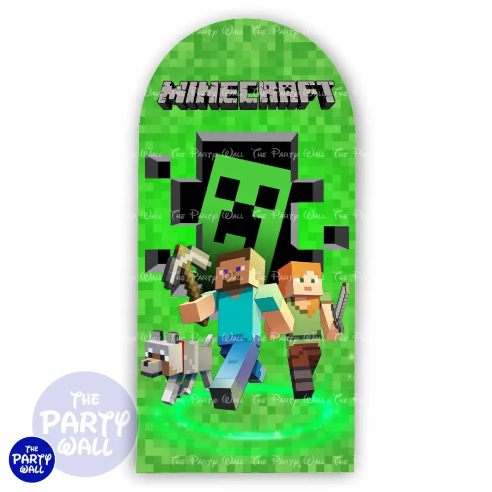 Minecraft - Funda para mampara de punta redonda o rectangular The Party Wall