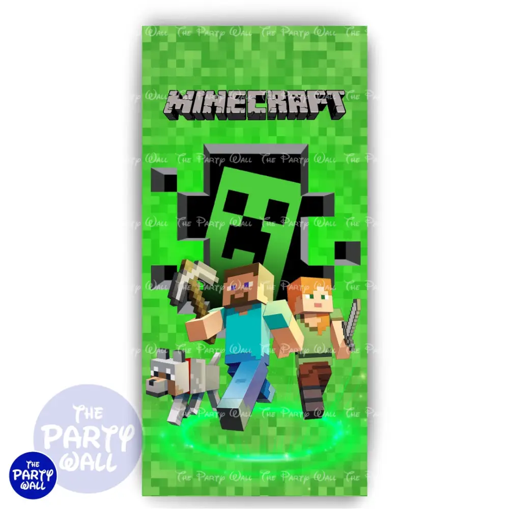 Minecraft - Funda para mampara de punta redonda o rectangular The Party Wall