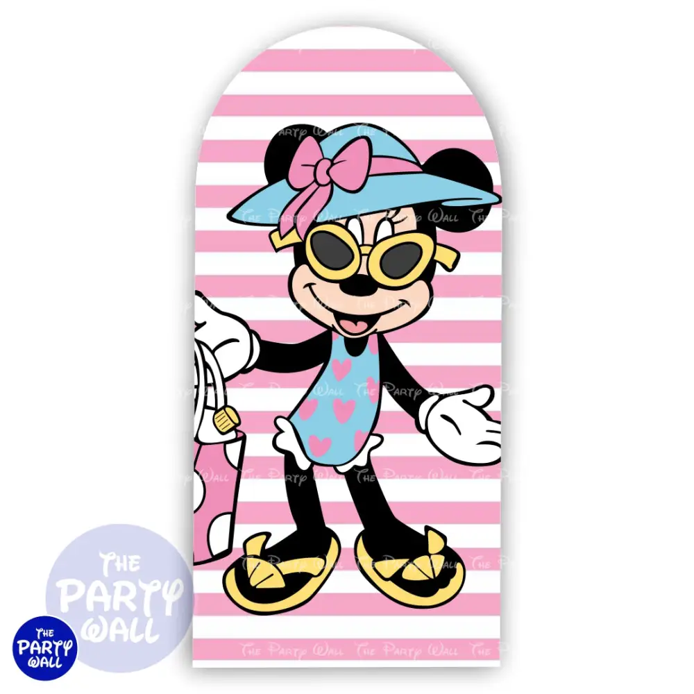 Minnie Mouse Pool Party - Funda para mampara de punta redonda o rectangular The Party Wall