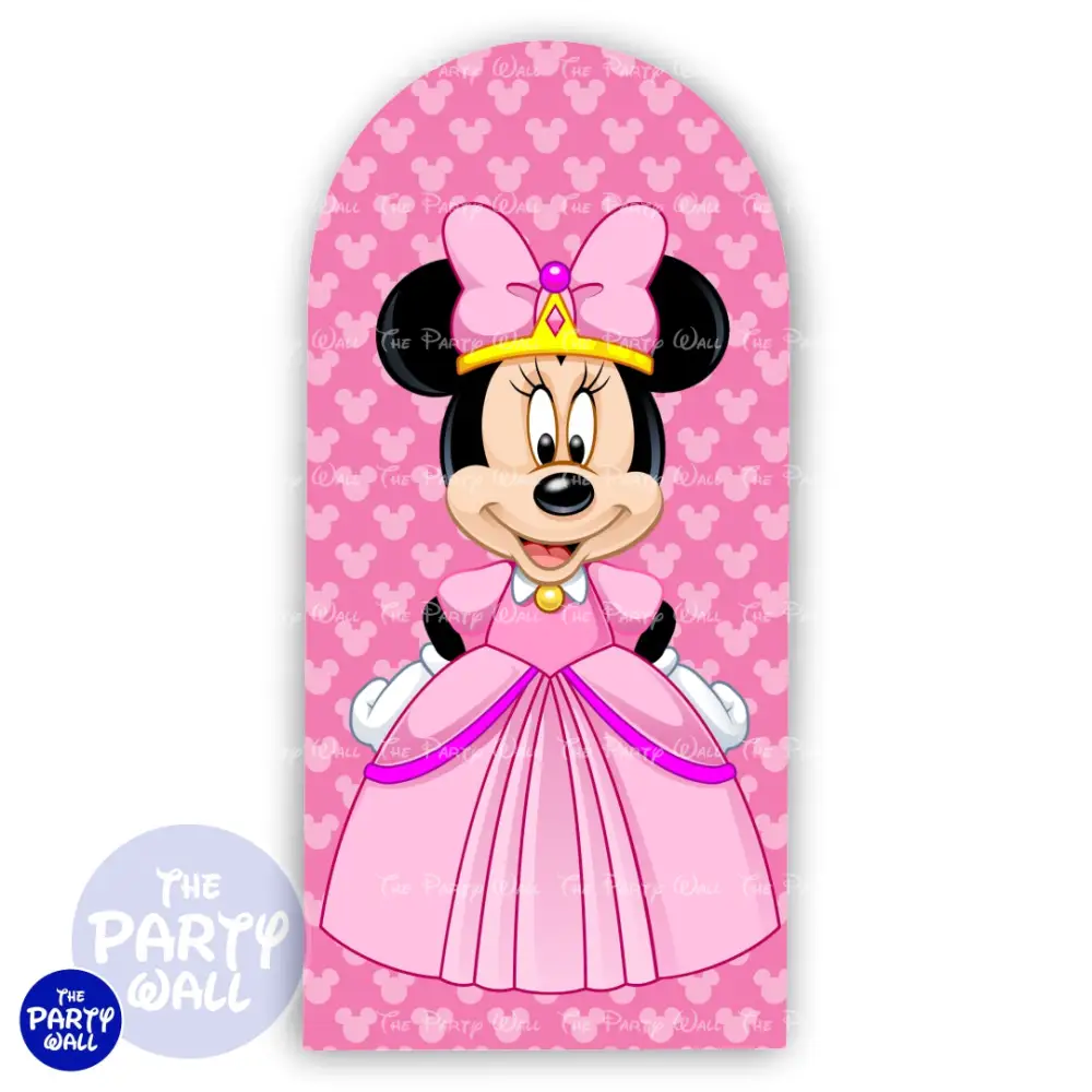Minnie Mouse Princesa - Funda para mampara de punta redonda o rectangular The Party Wall