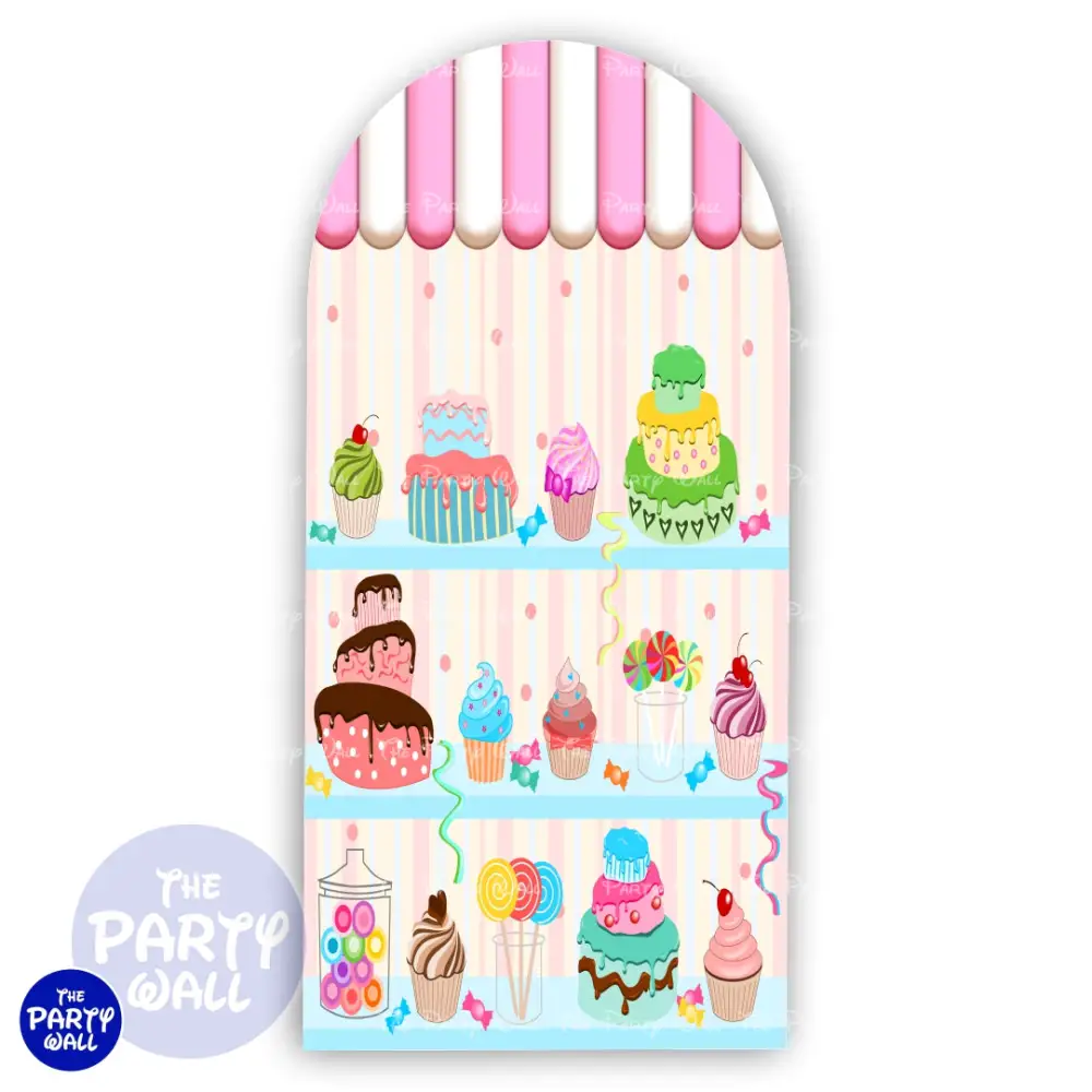 Mis Pastelitos - Funda para mampara de punta redonda o rectangular The Party Wall