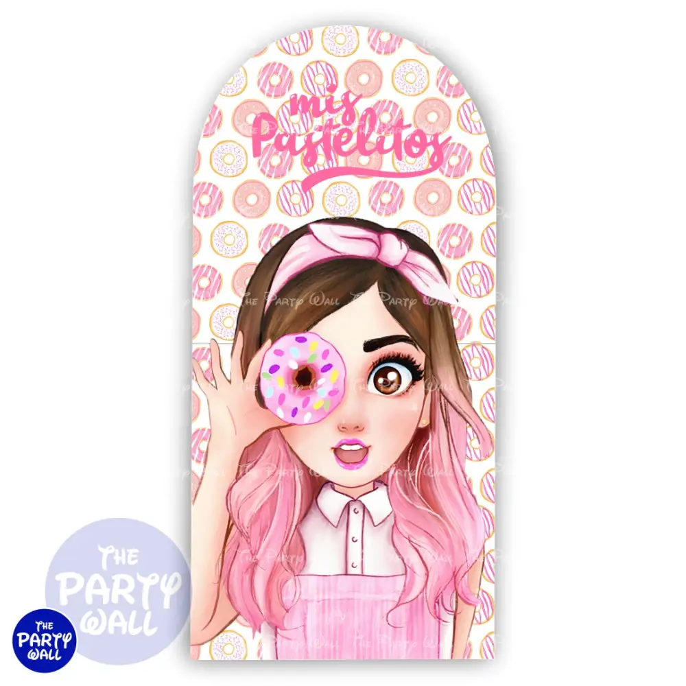 Mis Pastelitos - Funda para mampara de punta redonda o rectangular The Party Wall