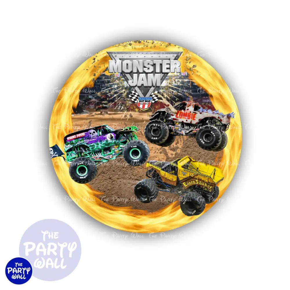 Monster Jam - Funda para mamá circular The Party Wall
