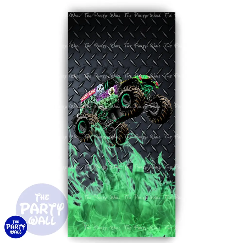 Monster Jam - Funda para mampara de punta redonda o rectangular The Party Wall