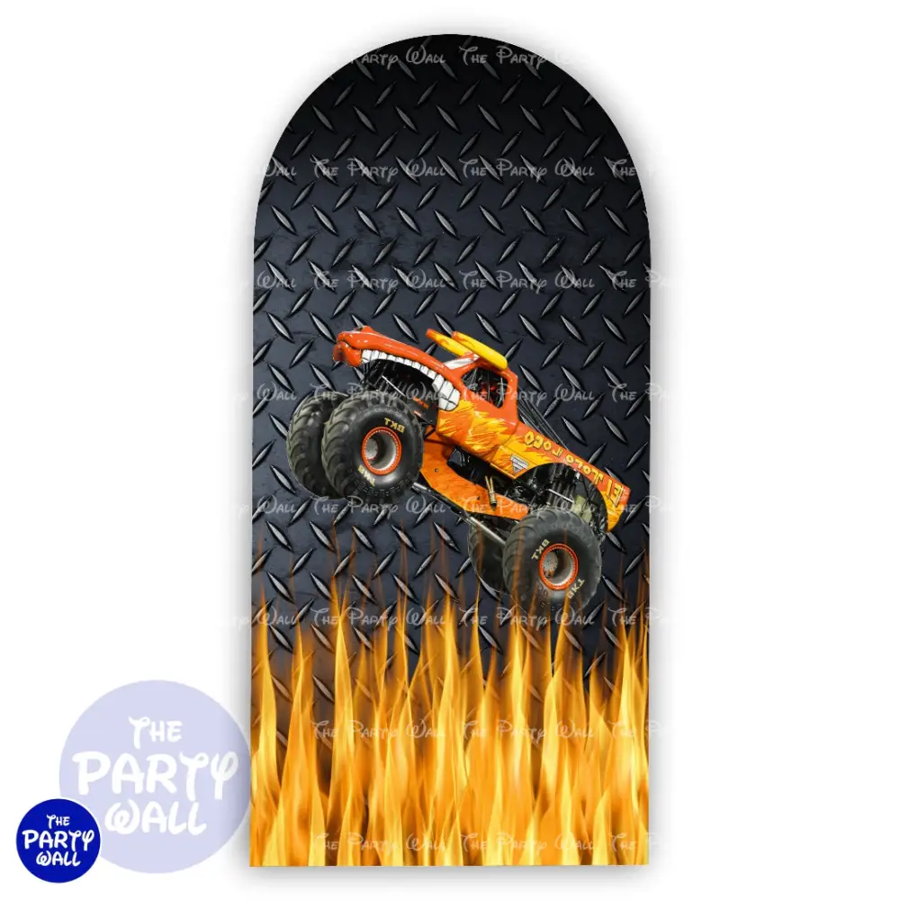 Monster Jam - Funda para mampara de punta redonda o rectangular The Party Wall