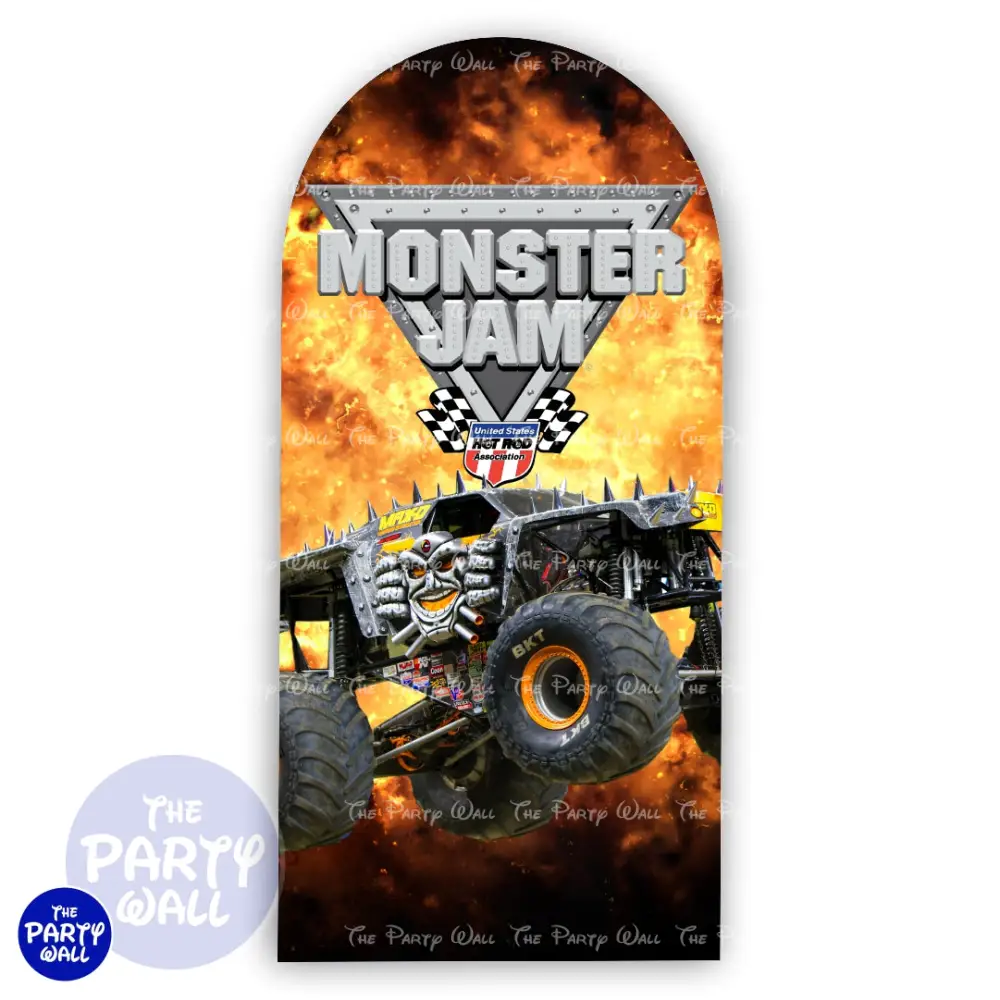 Monster Jam - Funda para mampara de punta redonda o rectangular The Party Wall
