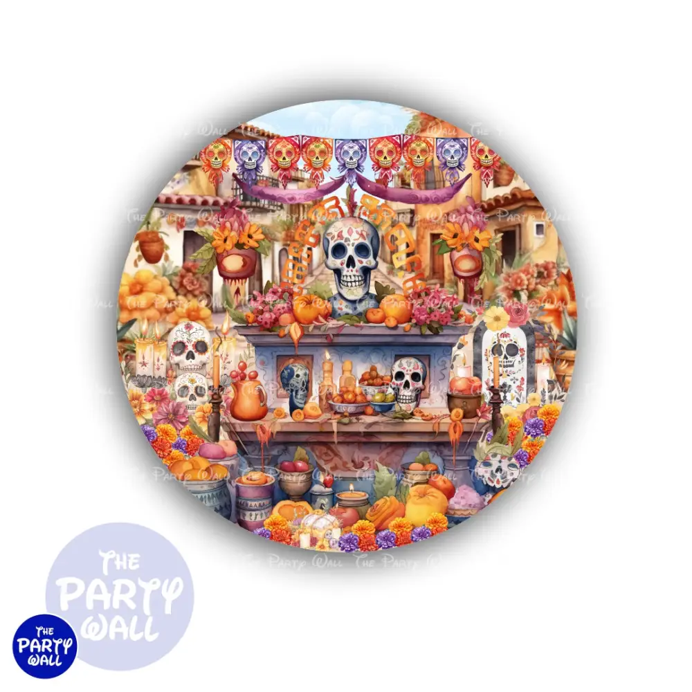 Dí de Muertos - Funda para mampara circular The Party Wall