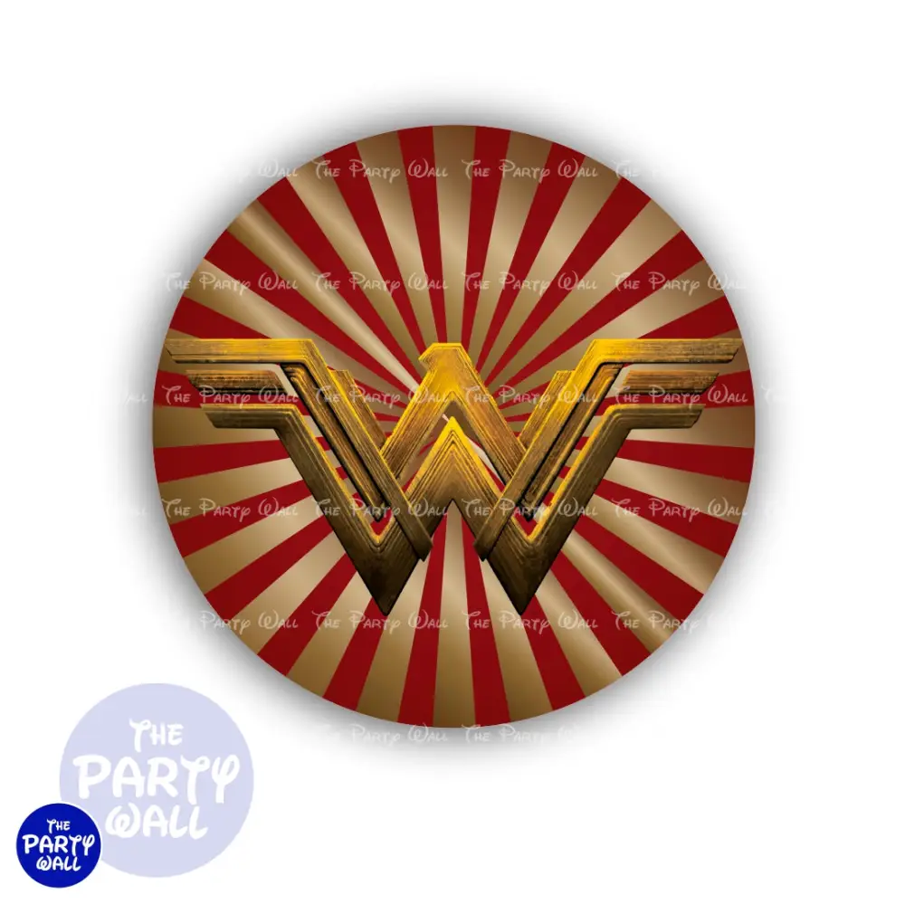 Mujer Maravilla - Funda para mampara circular The Party Wall
