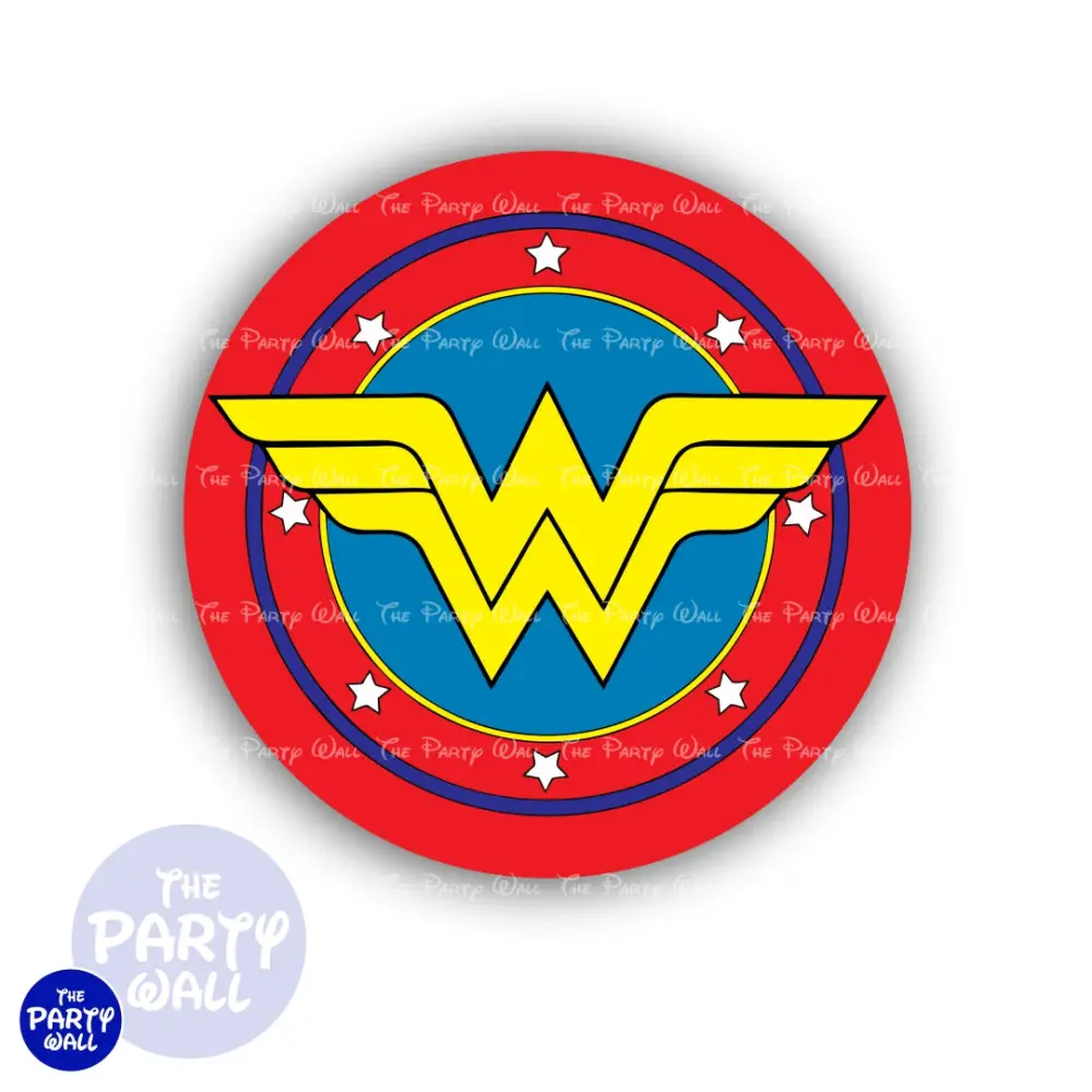 Mujer Maravilla - Funda para mampara circular The Party Wall