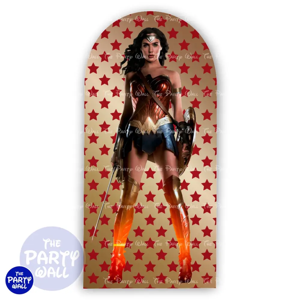 Mujer Maravilla - Funda para mampara de punta redonda o rectangular The Party Wall
