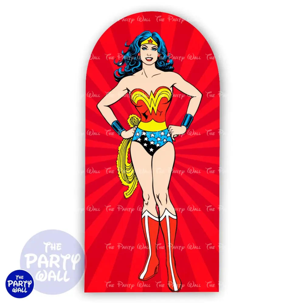 Mujer Maravilla - Funda para mampara de punta redonda o rectangular The Party Wall