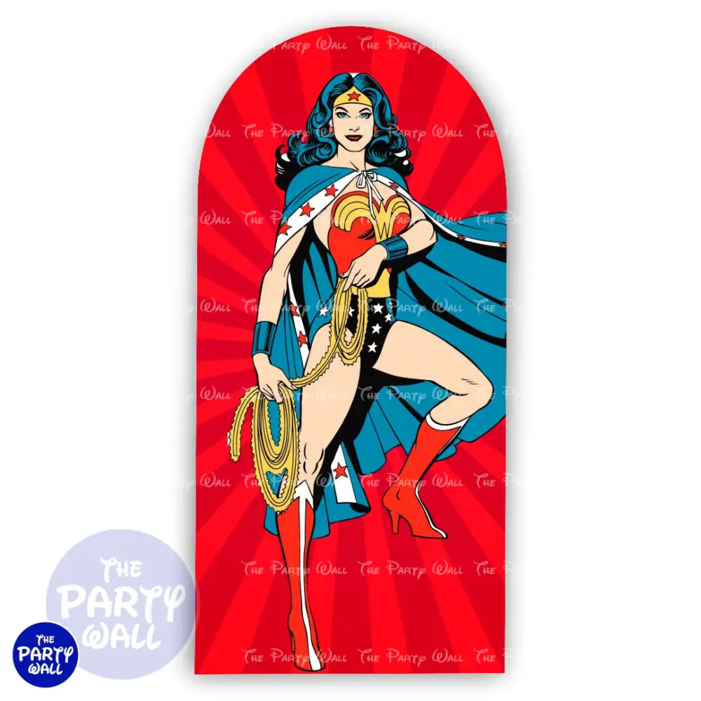Mujer Maravilla - Funda para mampara de punta redonda o rectangular The Party Wall