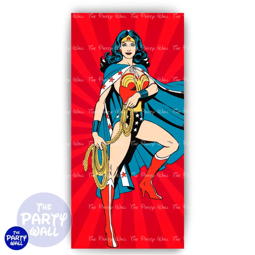 Mujer Maravilla - Funda para mampara de punta redonda o rectangular The Party Wall