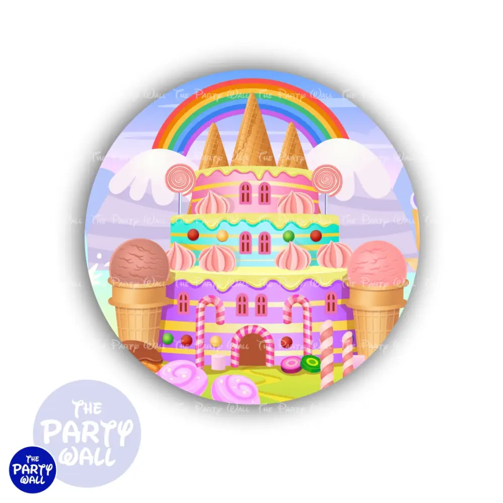 Mundo de Caramelo - Funda para mampara circular The Party Wall