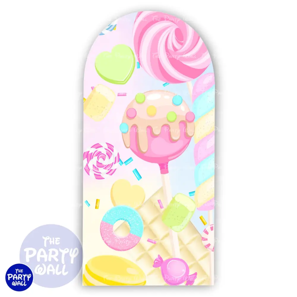 Mundo de Caramelo - Funda para mampara de punta redonda o rectangular The Party Wall