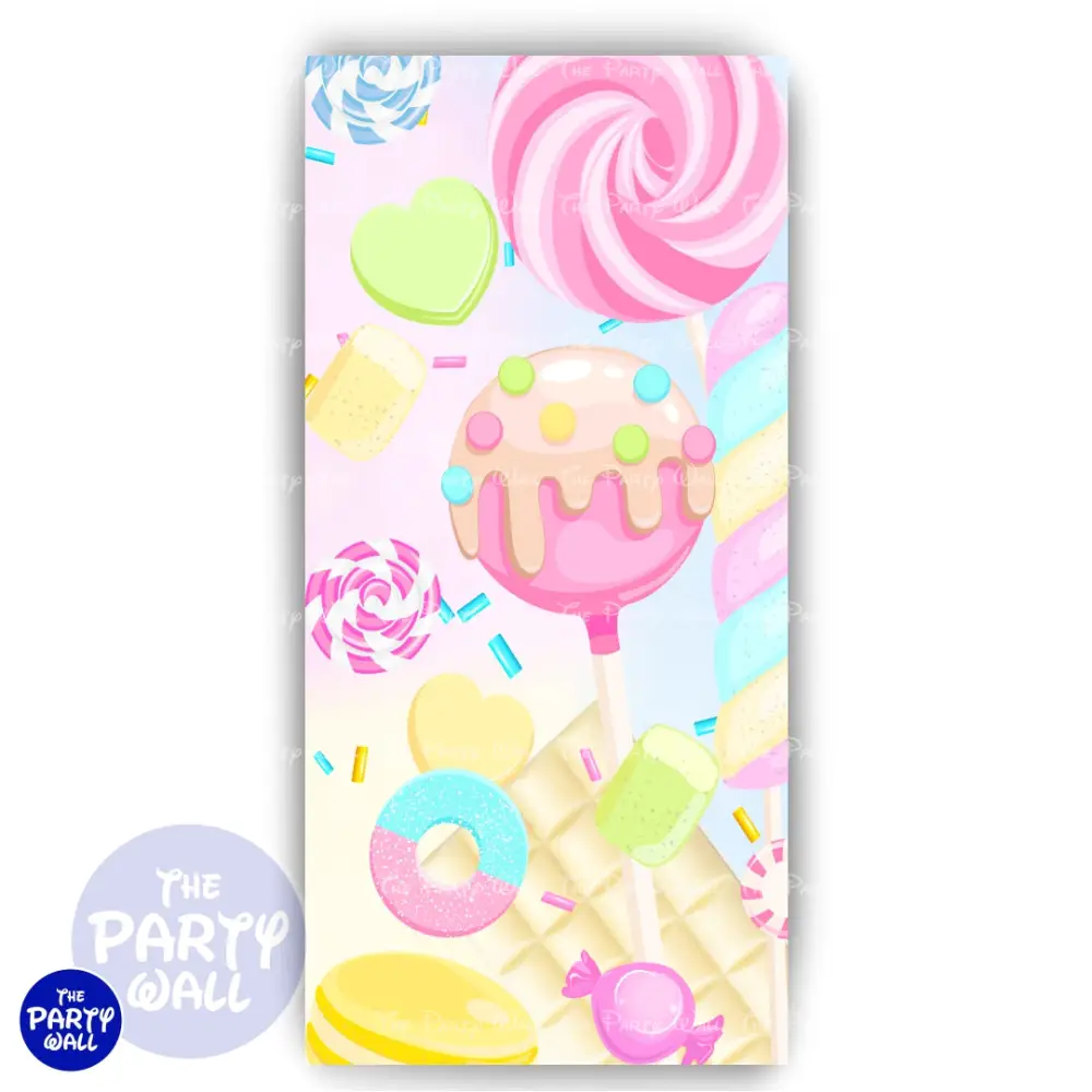Mundo de Caramelo - Funda para mampara de punta redonda o rectangular The Party Wall