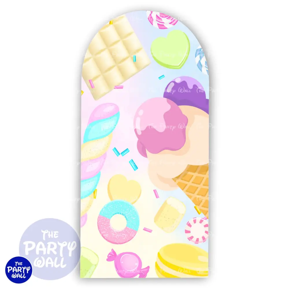 Mundo de Caramelo - Funda para mampara de punta redonda o rectangular The Party Wall