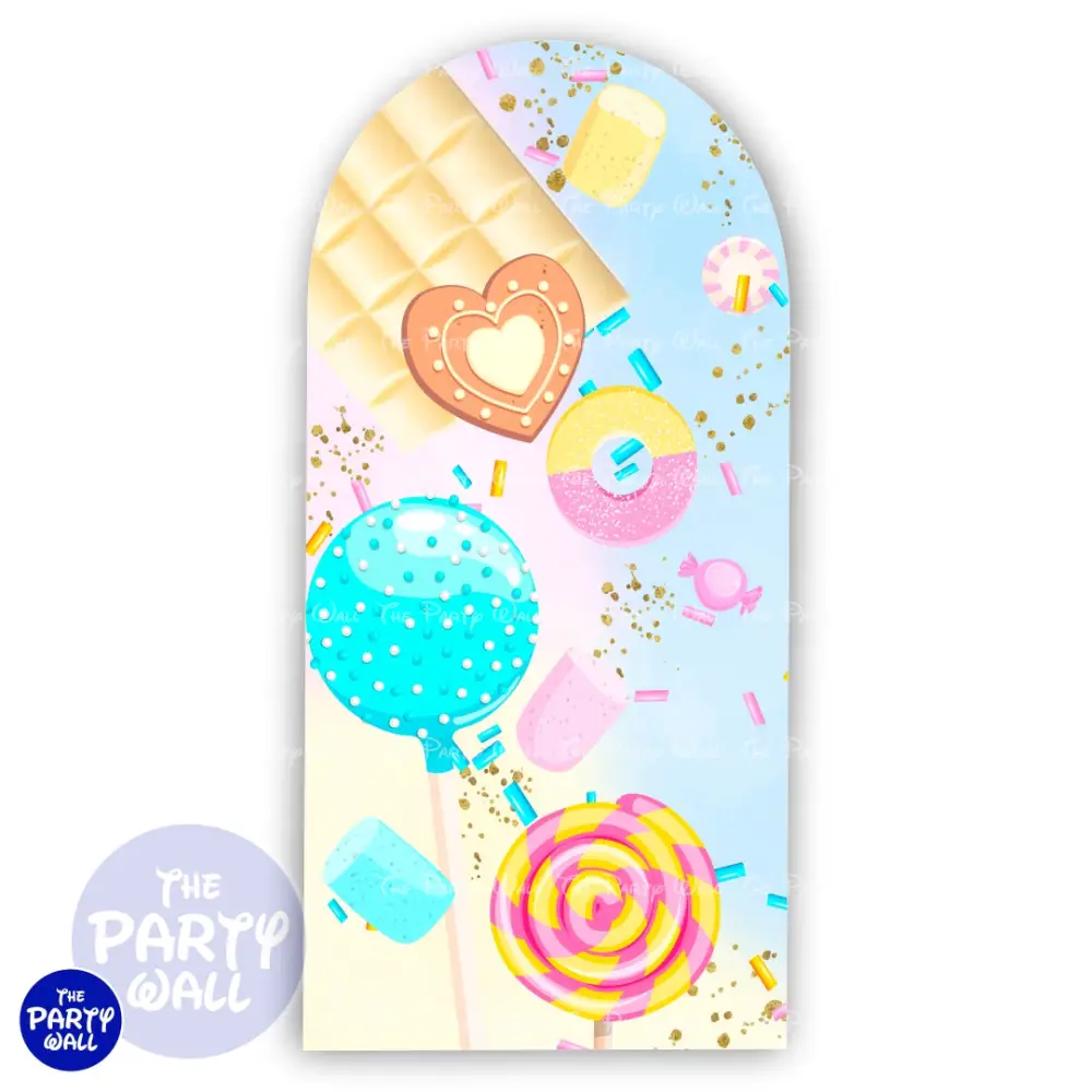 Mundo de Caramelo - Funda para mampara de punta redonda o rectangular The Party Wall