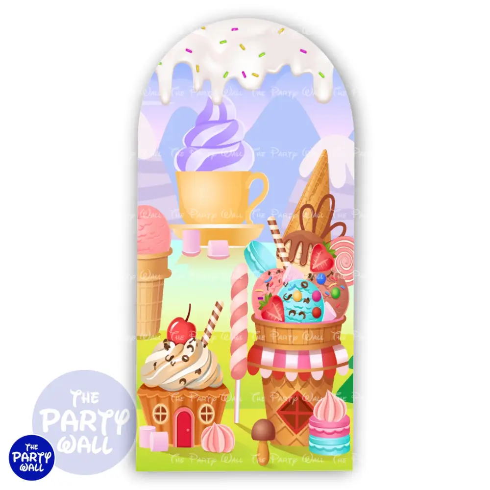 Mundo de Caramelo - Funda para mampara de punta redonda o rectangular The Party Wall