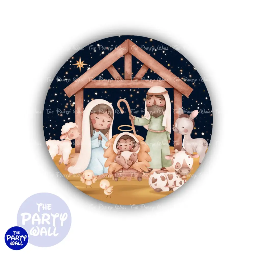 Nacimiento - Funda para mampara circular The Party Wall