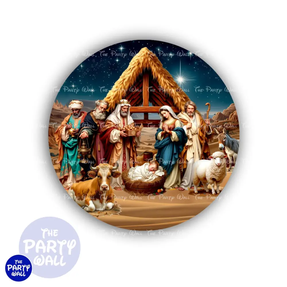 Nacimiento - Funda para mampara circular The Party Wall