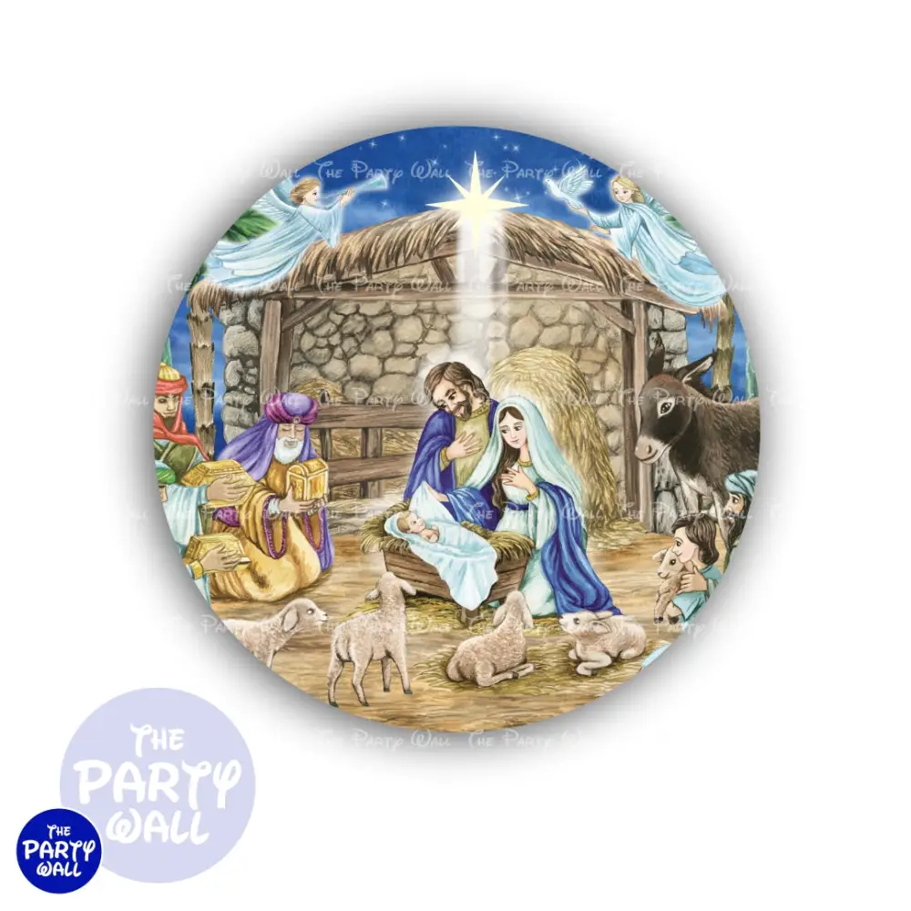 Nacimiento - Funda para mampara circular The Party Wall