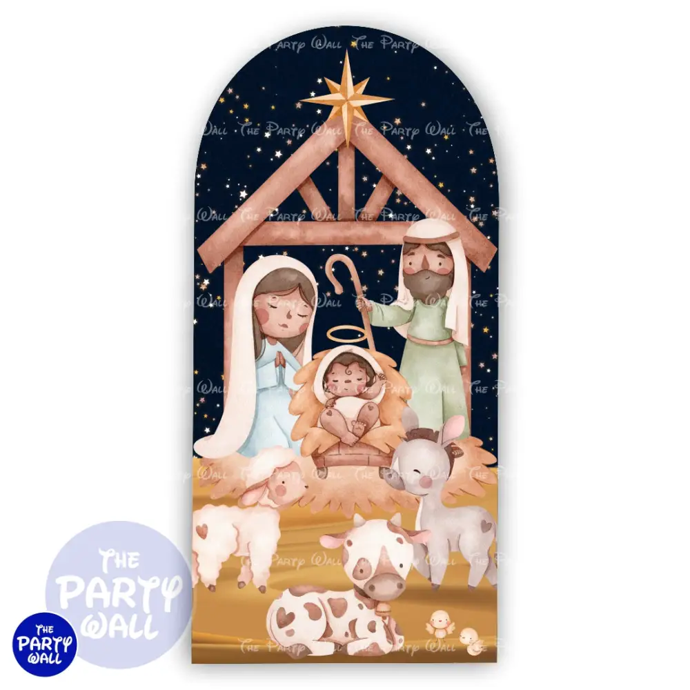 Nacimiento - Funda para mampara de punta redonda o rectangular The Party Wall