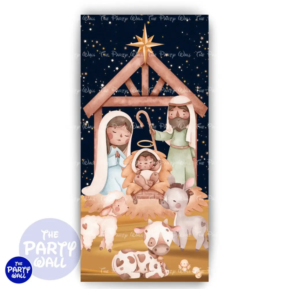 Nacimiento - Funda para mampara de punta redonda o rectangular The Party Wall