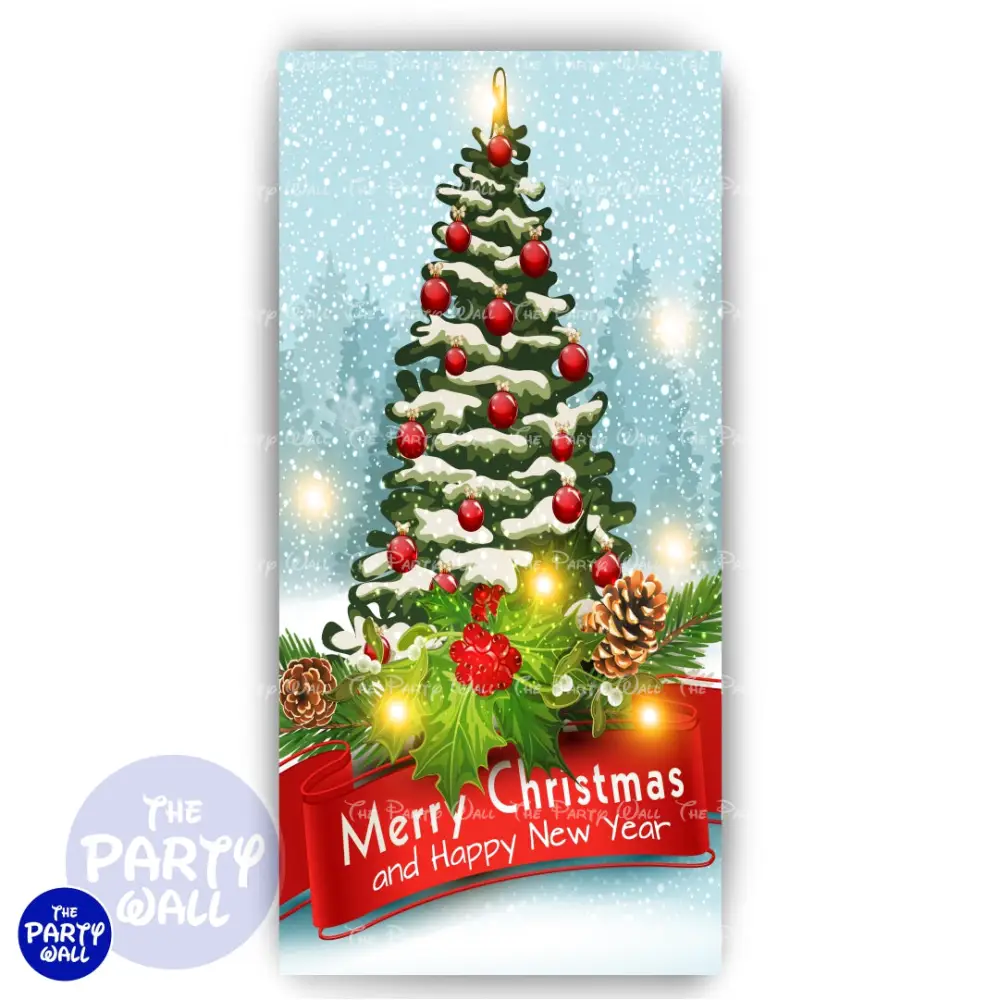 Navidad - Funda para mampara de punta redonda o rectangular The Party Wall