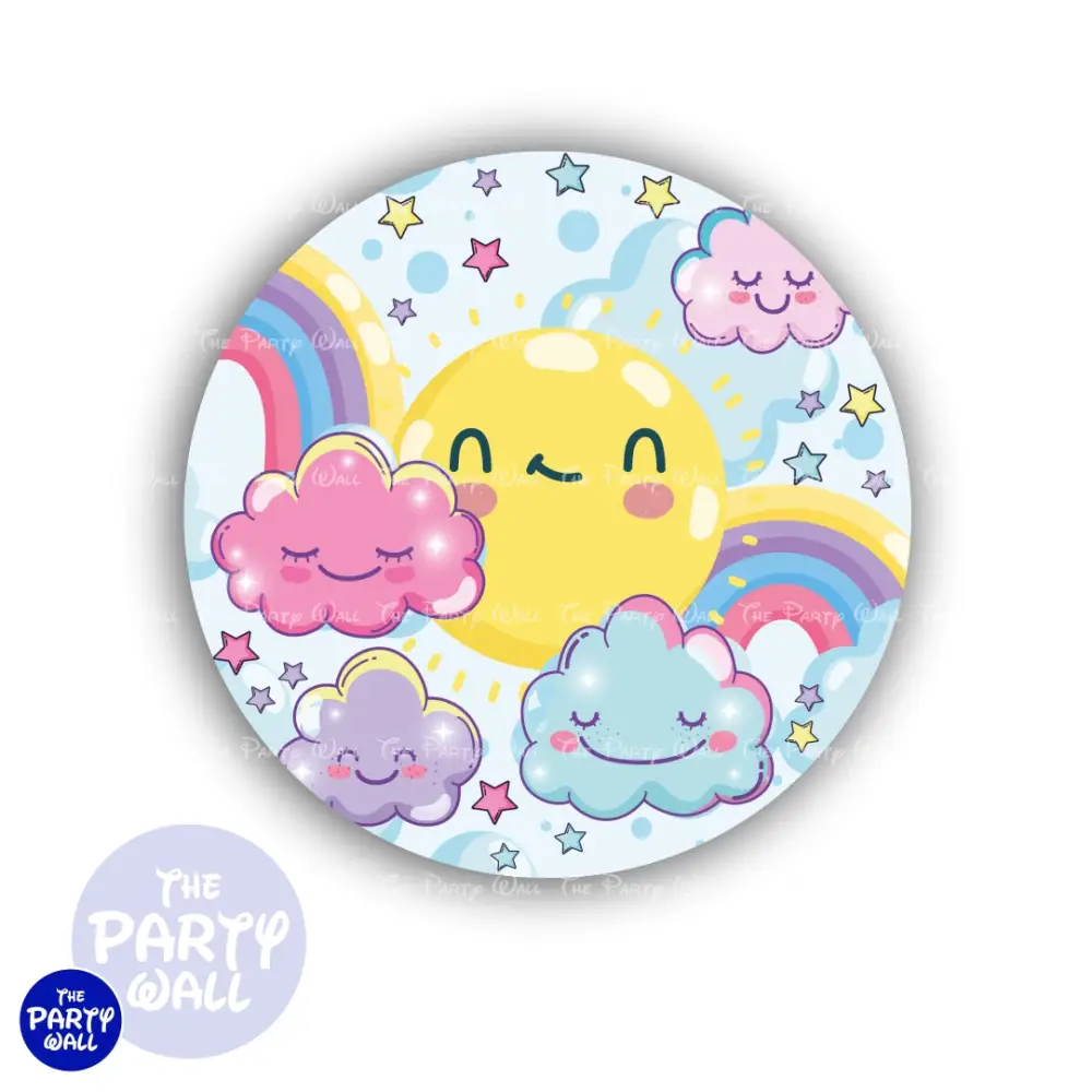 Nubes Cute - Funda para mamá circular The Party Wall