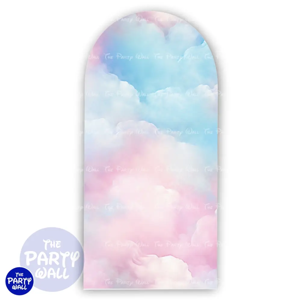 Nubes - Funda para mampara de punta redonda o rectangular The Party Wall