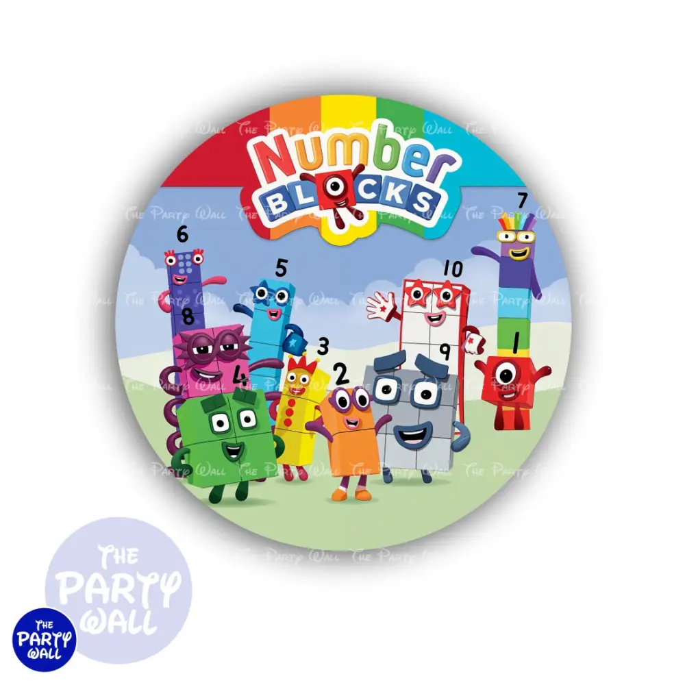 Number Blocks - Funda para mampara circular The Party Wall