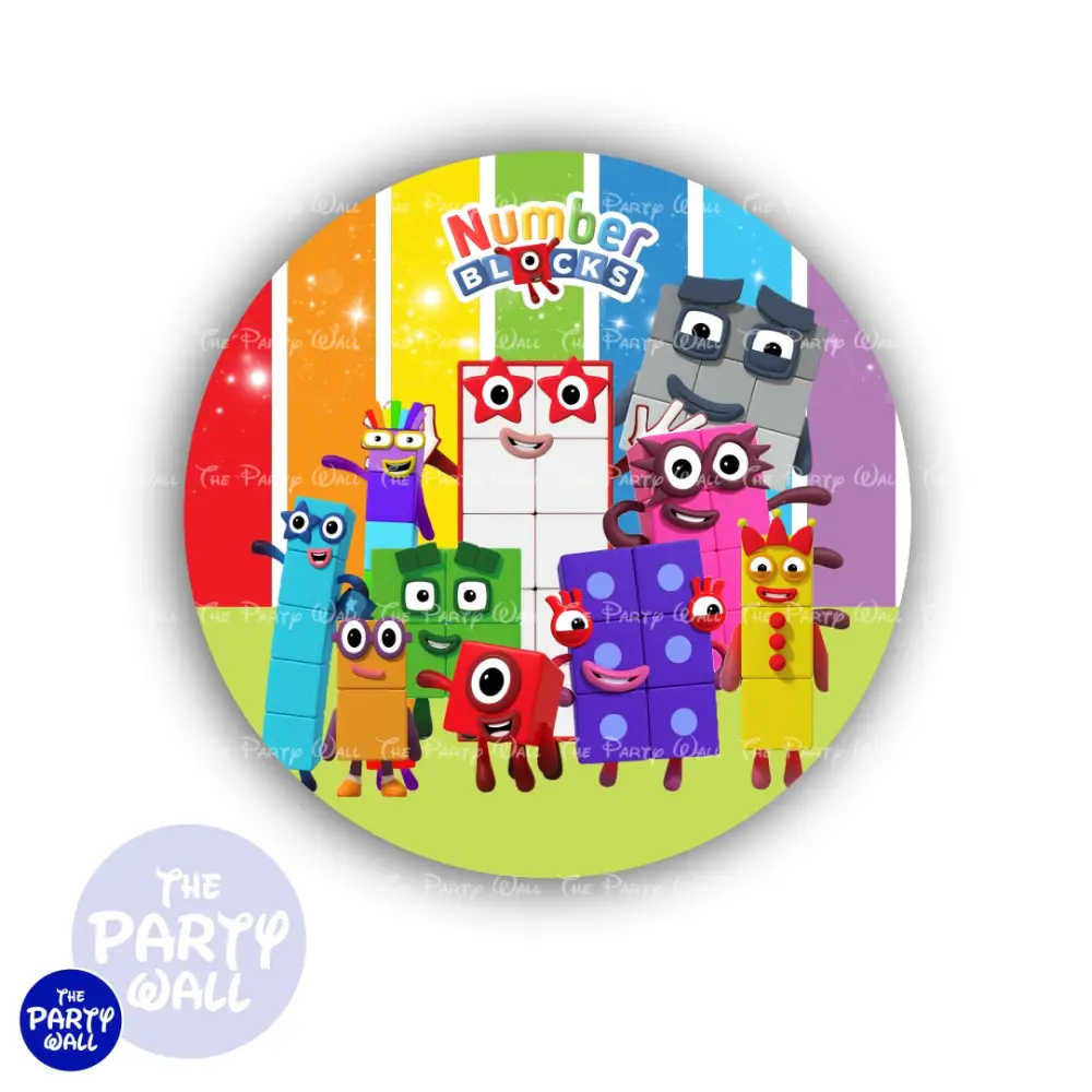 Number Blocks - Funda para mampara circular The Party Wall
