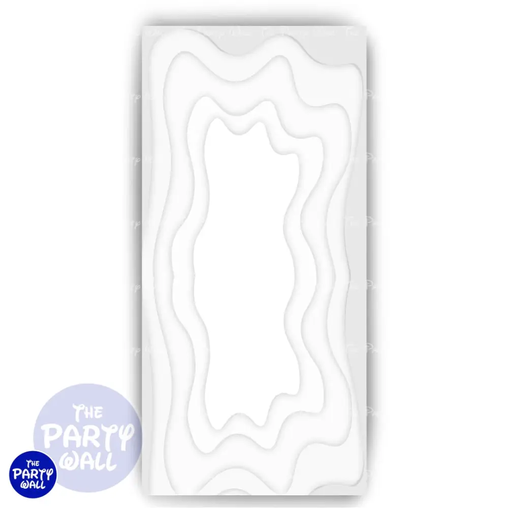 Ondas - Funda para mampara de punta redonda o rectangular The Party Wall